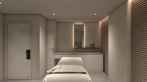 A treatment bed inside Meccrom Seongsu