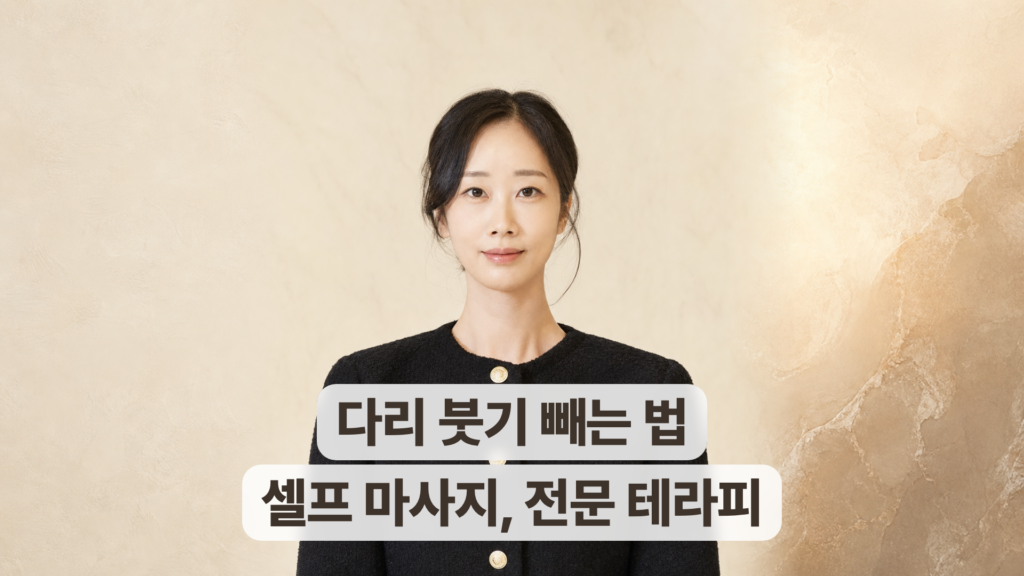 다리 붓기 빼는 법, 셀프 마사지부터 전문 테라피까지