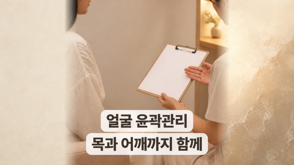 성수 얼굴 윤곽관리 후기, 목과 어깨부터 함께 살핀 턱선 기록